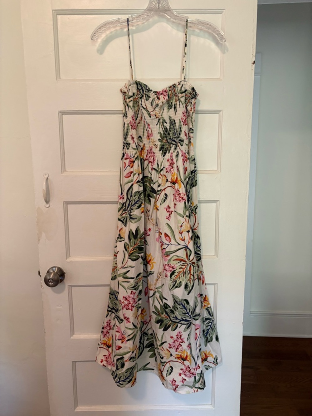 H&M Floral Smocked Bodice Maxi Dress